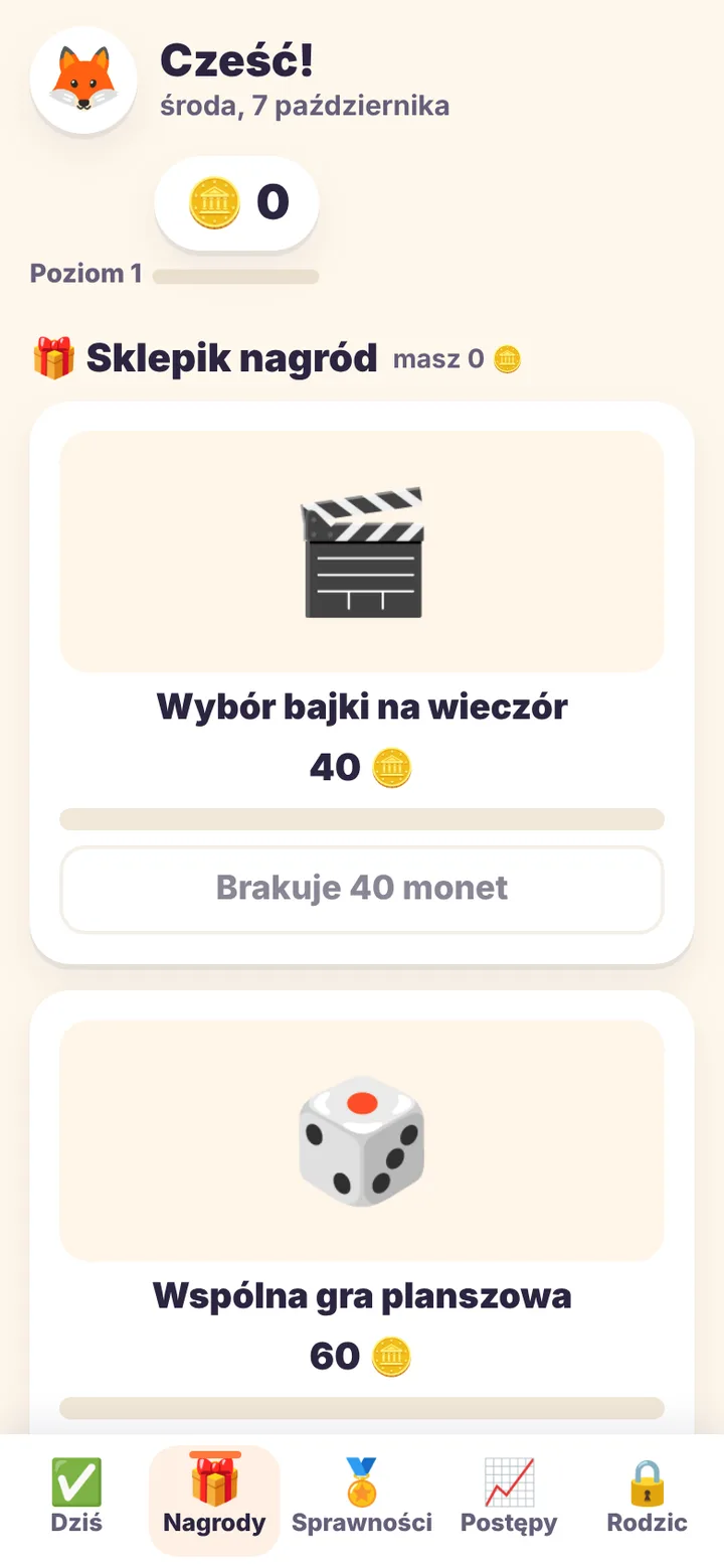 Dzienniczek, screen 2