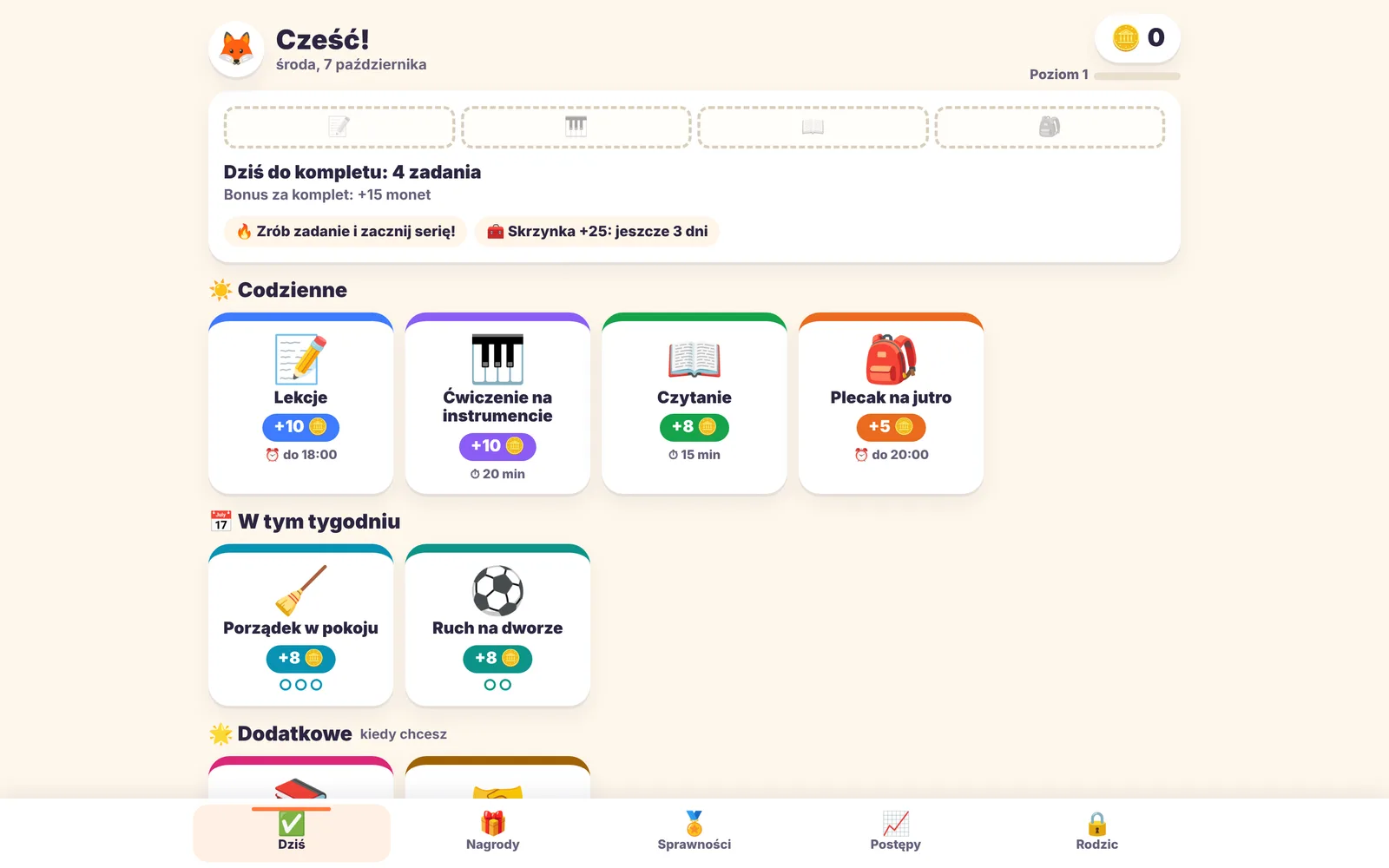 Dzienniczek, screen 4